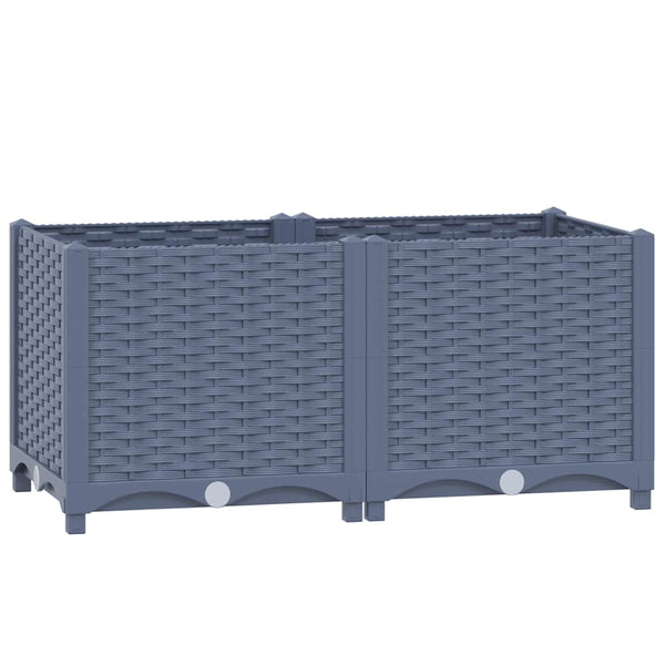 vidaXL Raised Garden Bed 80x40x38 cm Polypropylene