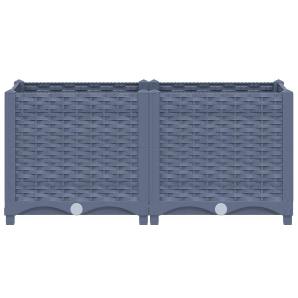vidaXL Raised Garden Bed 80x40x38 cm Polypropylene