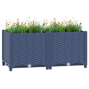 vidaXL Raised Garden Bed 80x40x38 cm Polypropylene