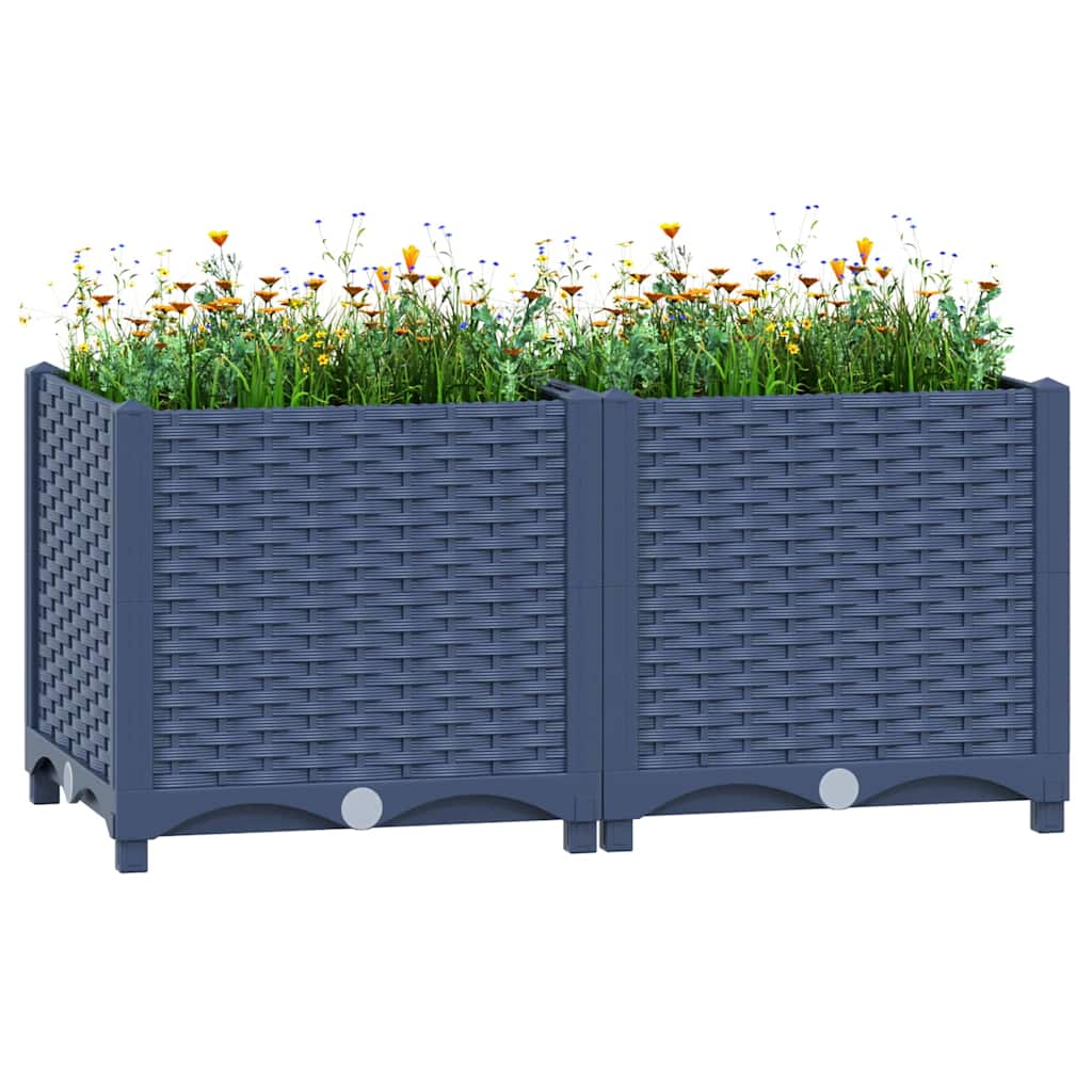 vidaXL Raised Garden Bed 80x40x38 cm Polypropylene
