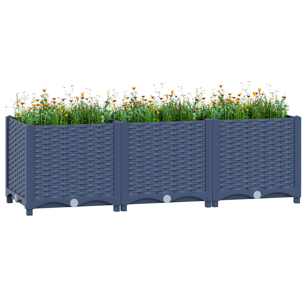 vidaXL Raised Garden Bed 120x40x38 cm Polypropylene