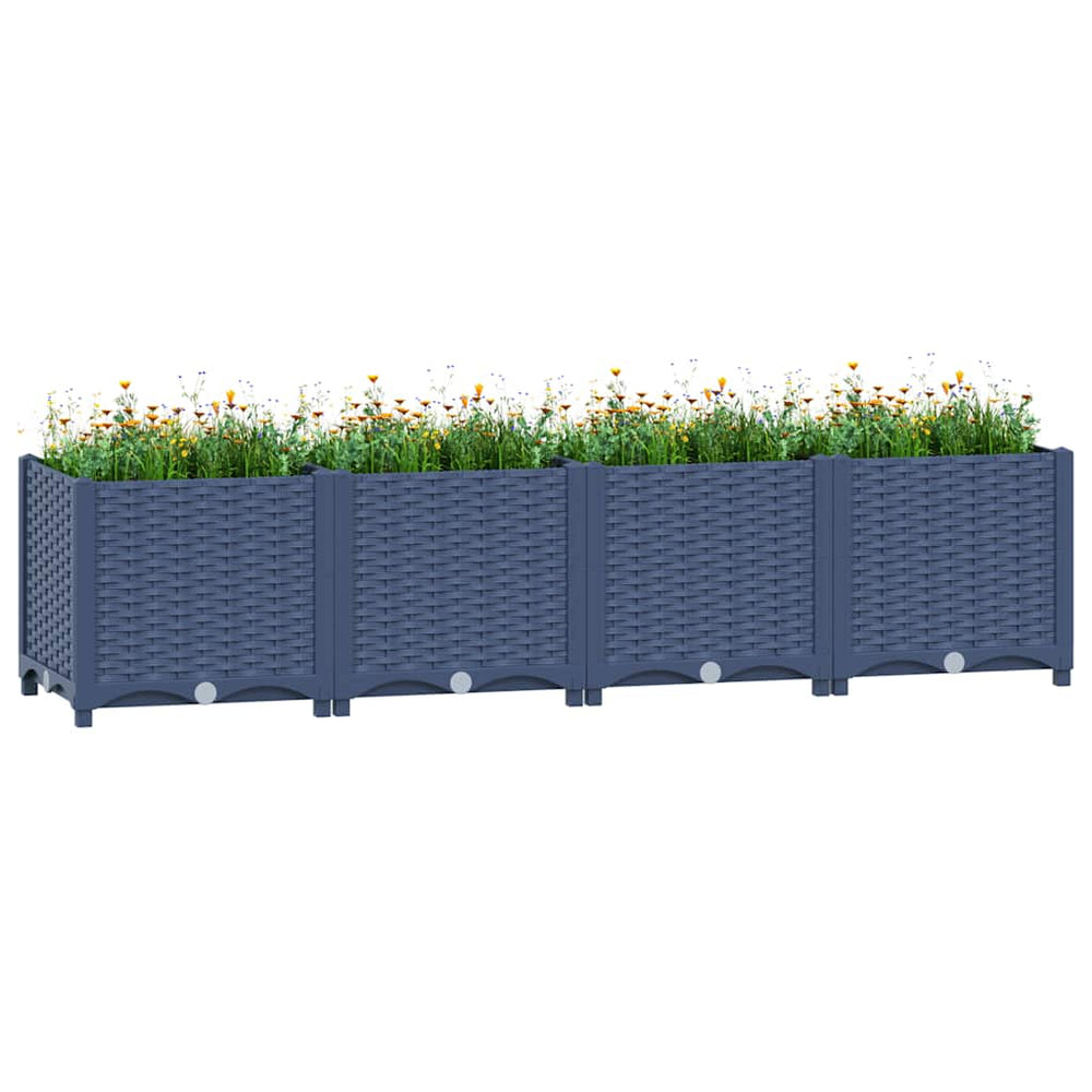 vidaXL Raised Garden Bed 160x40x38 cm Polypropylene