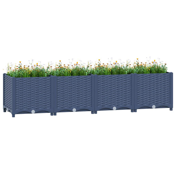 vidaXL Raised Garden Bed 160x40x38 cm Polypropylene