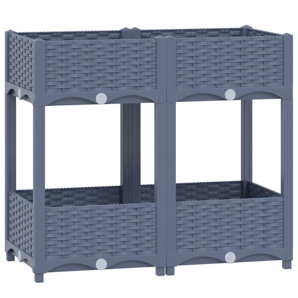 vidaXL Raised Garden Bed 80x40x71 cm Polypropylene