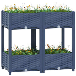 vidaXL Raised Garden Bed 80x40x71 cm Polypropylene