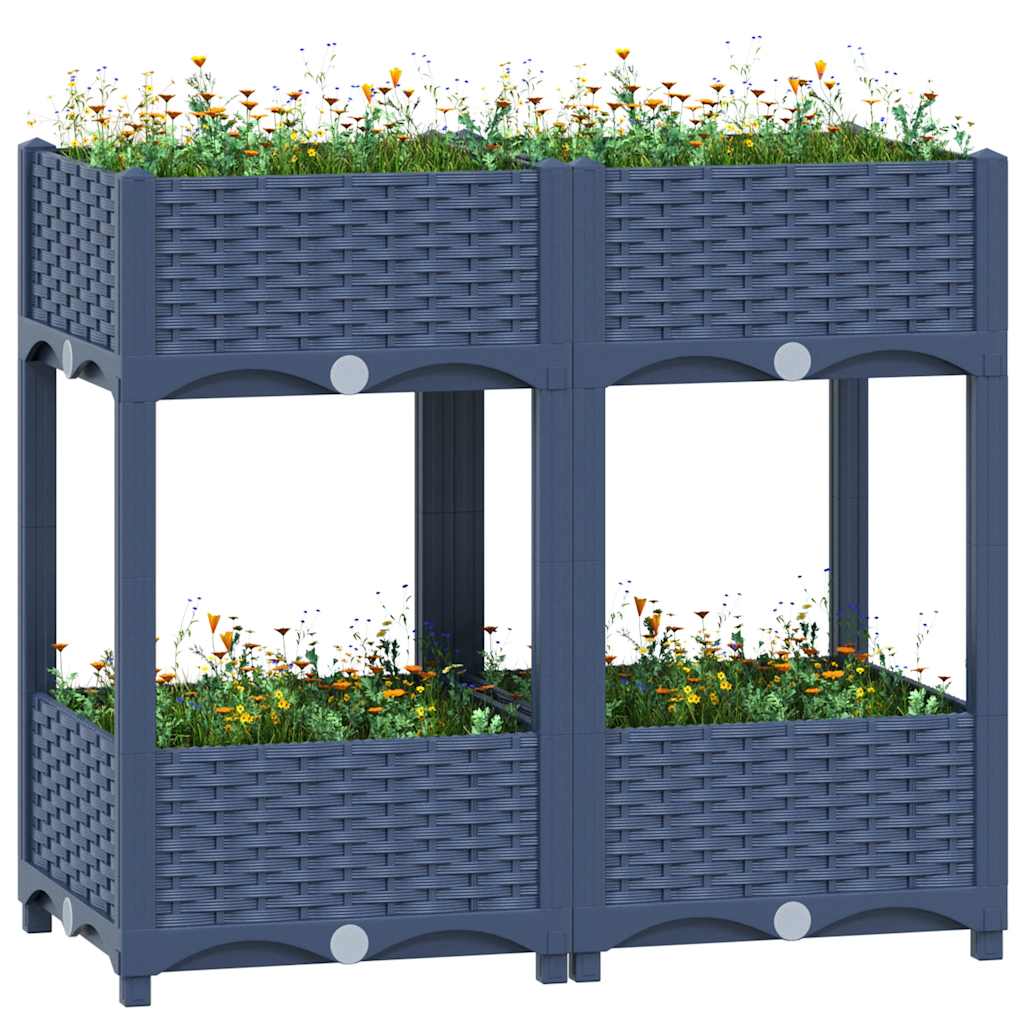 vidaXL Raised Garden Bed 80x40x71 cm Polypropylene