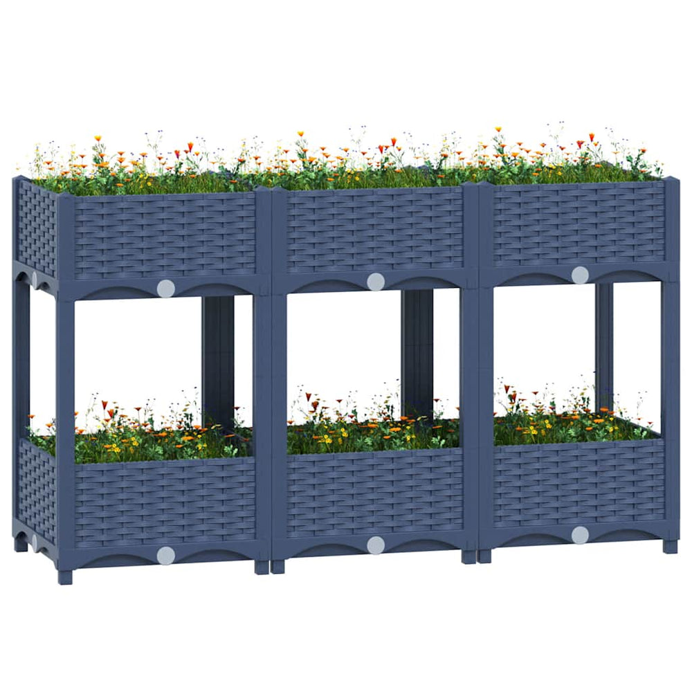 vidaXL Raised Garden Bed 120x40x71 cm Polypropylene