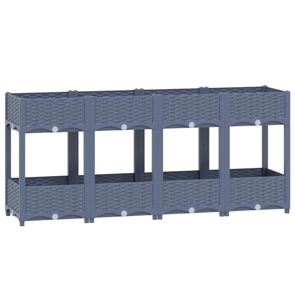 vidaXL Raised Garden Bed 160x40x71 cm Polypropylene