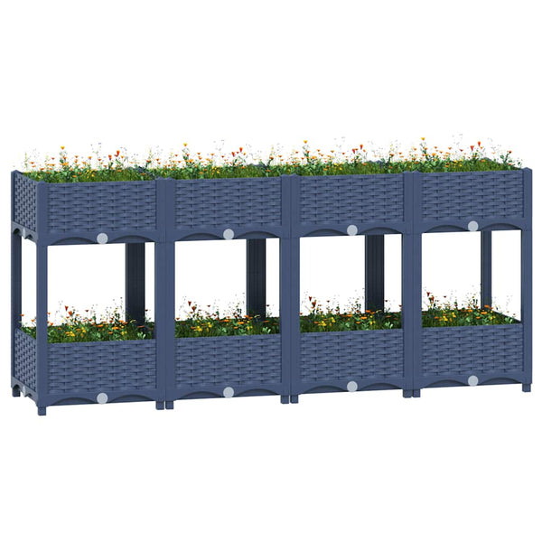 vidaXL Raised Garden Bed 160x40x71 cm Polypropylene