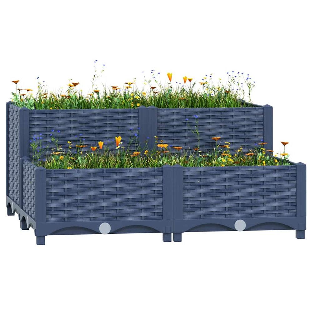 vidaXL Raised Garden Bed 80x80x38 cm Polypropylene
