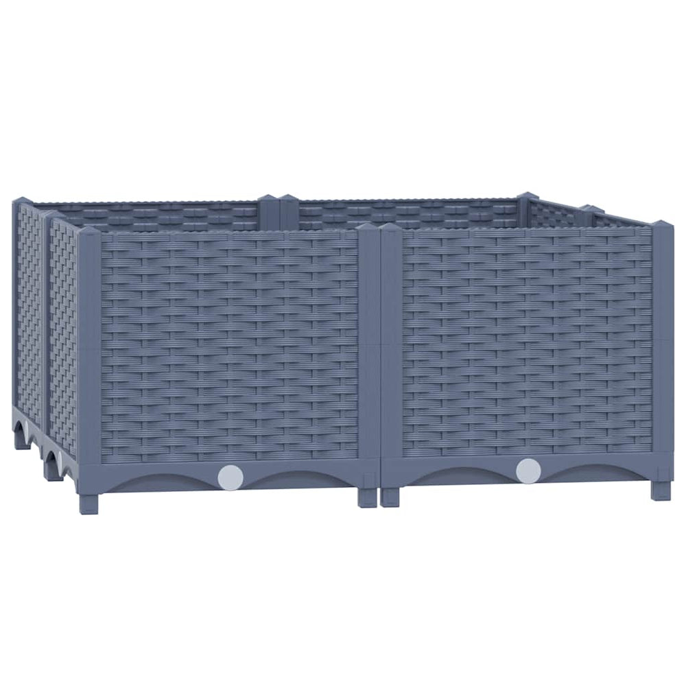 vidaXL Raised Garden Bed 80x80x38 cm Polypropylene