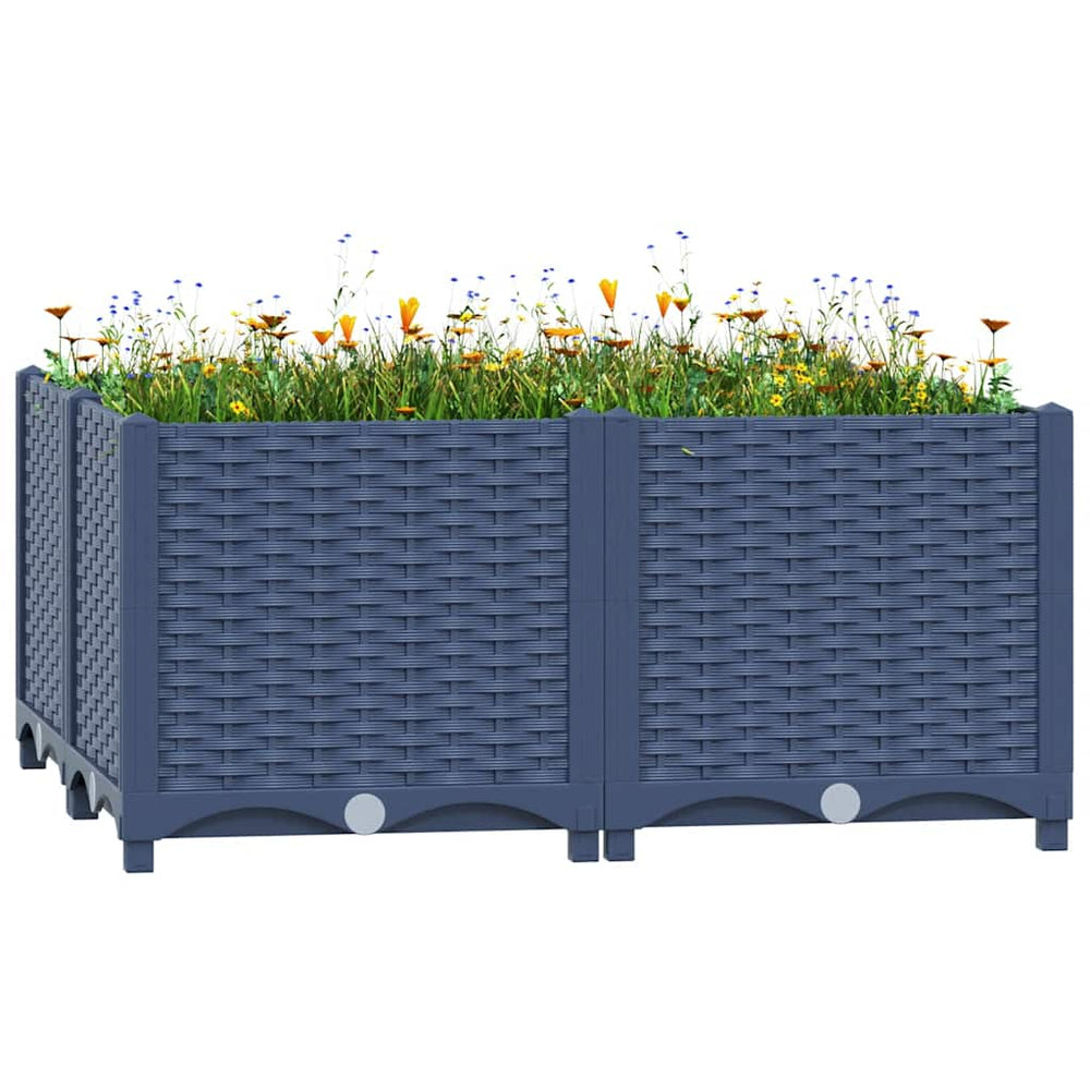 vidaXL Raised Garden Bed 80x80x38 cm Polypropylene