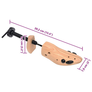 vidaXL Shoe Trees Size 41-46 Solid Pine Wood