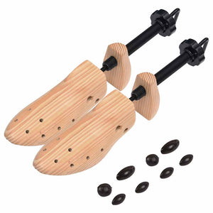 vidaXL Shoe Stretchers 2 Pairs Size 36-40 Solid Pine Wood