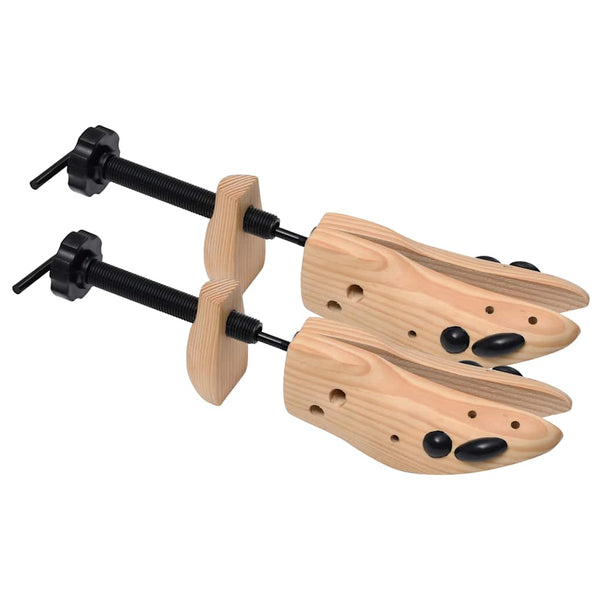 vidaXL Shoe Stretchers 2 Pairs Size 36-40 Solid Pine Wood