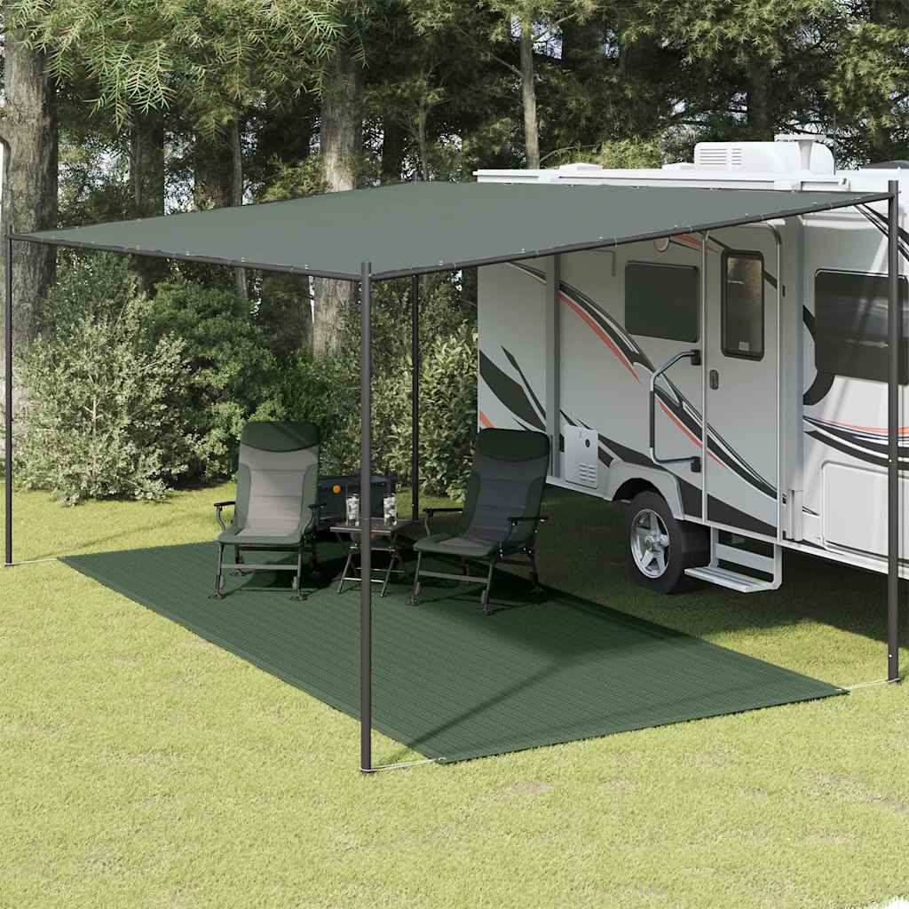 vidaXL Tent Carpet 250x550 cm Dark Green HDPE