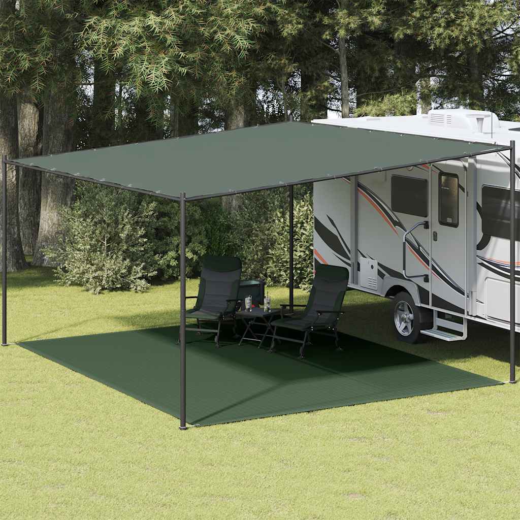 vidaXL Tent Carpet 400x500 cm Dark Green HDPE