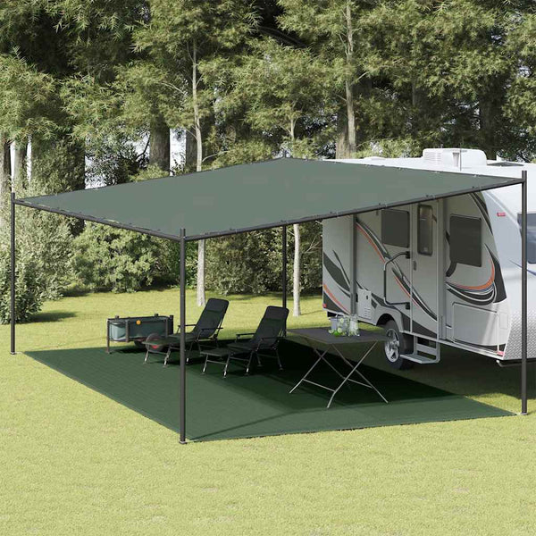 vidaXL Awning Carpet 400x800 cm Dark Green HDPE