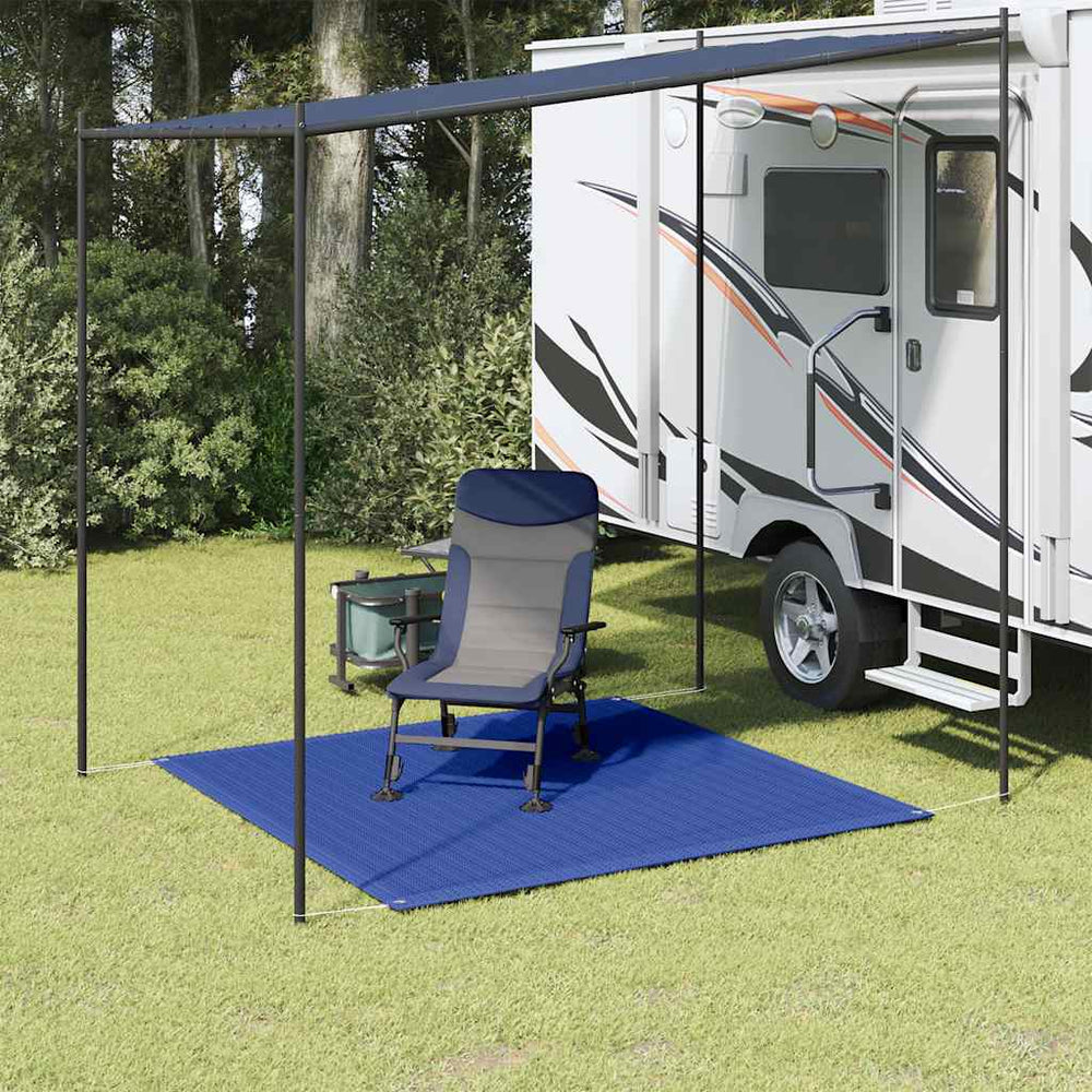 vidaXL Awning Carpet 200x200 cm Blue HDPE