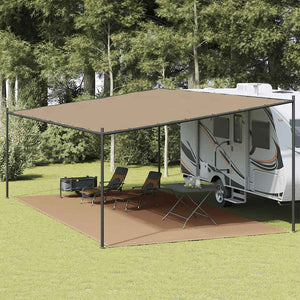 vidaXL Awning Carpet Taupe 400x800 cm HDPE