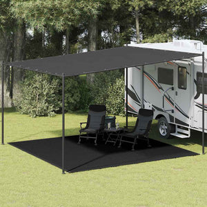 vidaXL Awning Carpet 400x400 cm Black HDPE