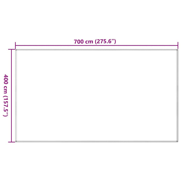 vidaXL Awning Carpet 400x700 cm Black HDPE