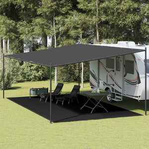 vidaXL Tent Carpet 400x800 cm Black HDPE