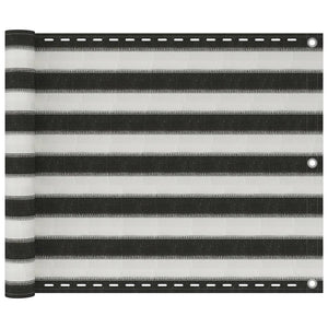 vidaXL Balcony Privacy Screen HDPE 75x500 cm Anthracite and White