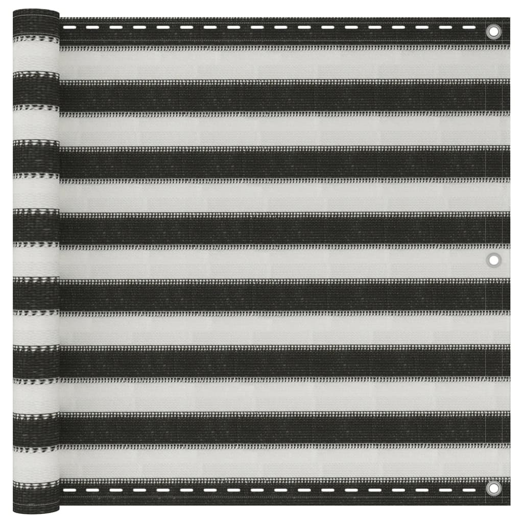 vidaXL Balcony Privacy Screen HDPE 90x300 cm Anthracite and White