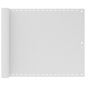 vidaXL Balcony Privacy Screen White 75x500 cm HDPE