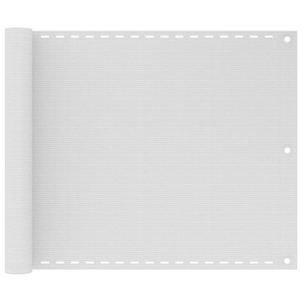 vidaXL Balcony Privacy Screen White 75x500 cm HDPE