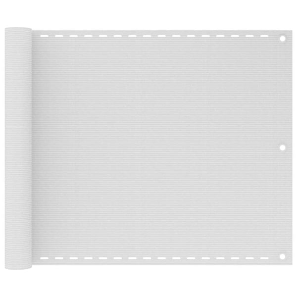 vidaXL Balcony Privacy Screen White 75x500 cm HDPE