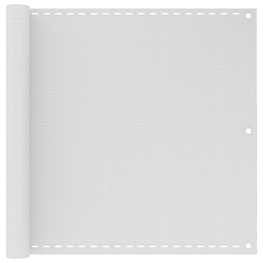 vidaXL Balcony Privacy Screen White 90x500 cm HDPE