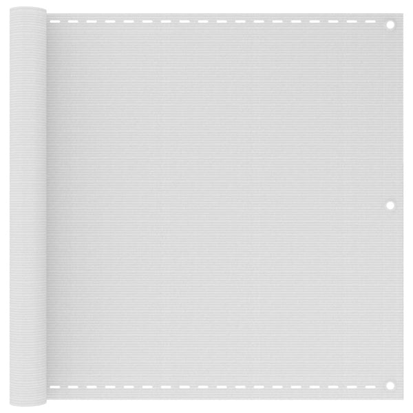 vidaXL Balcony Privacy Screen White 90x500 cm HDPE