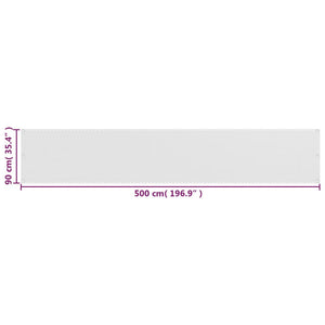 vidaXL Balcony Privacy Screen White 90x500 cm HDPE