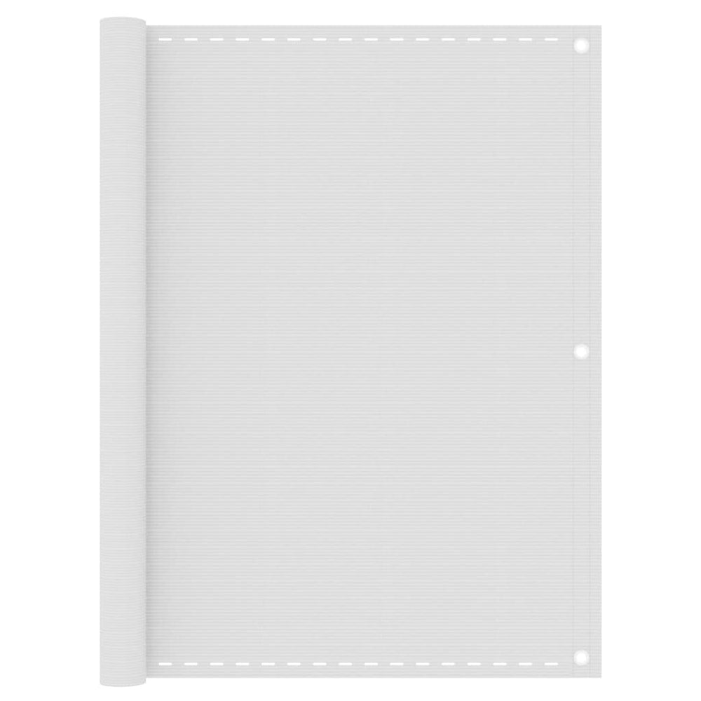 vidaXL Balcony Privacy Screen White 120x400 cm HDPE