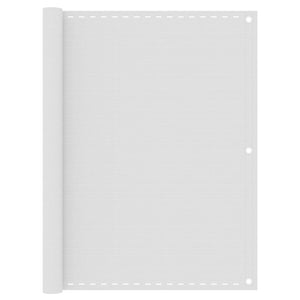 vidaXL Balcony Privacy Screen White 120x400 cm HDPE
