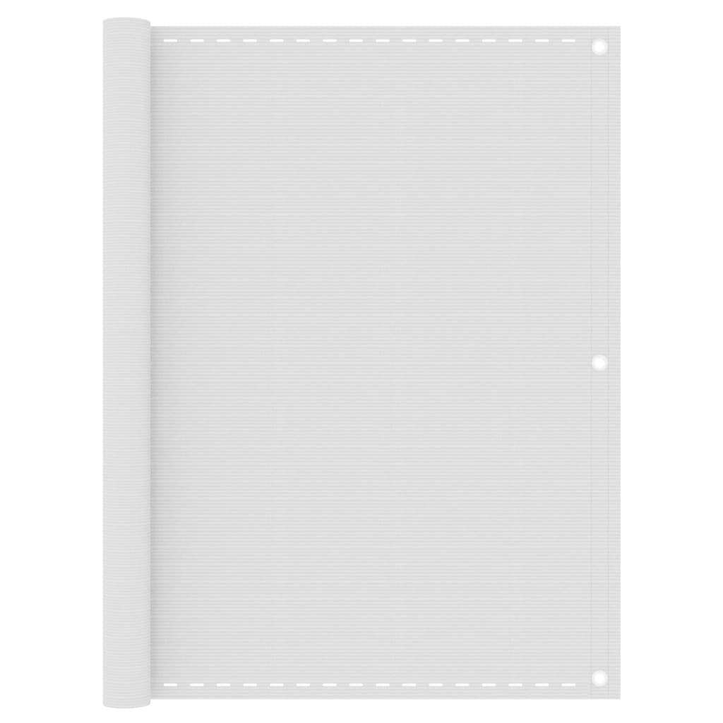 vidaXL Balcony Privacy Screen White 120x400 cm HDPE