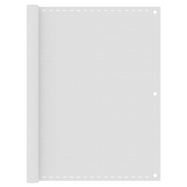 vidaXL Balcony Privacy Screen White 120x400 cm HDPE