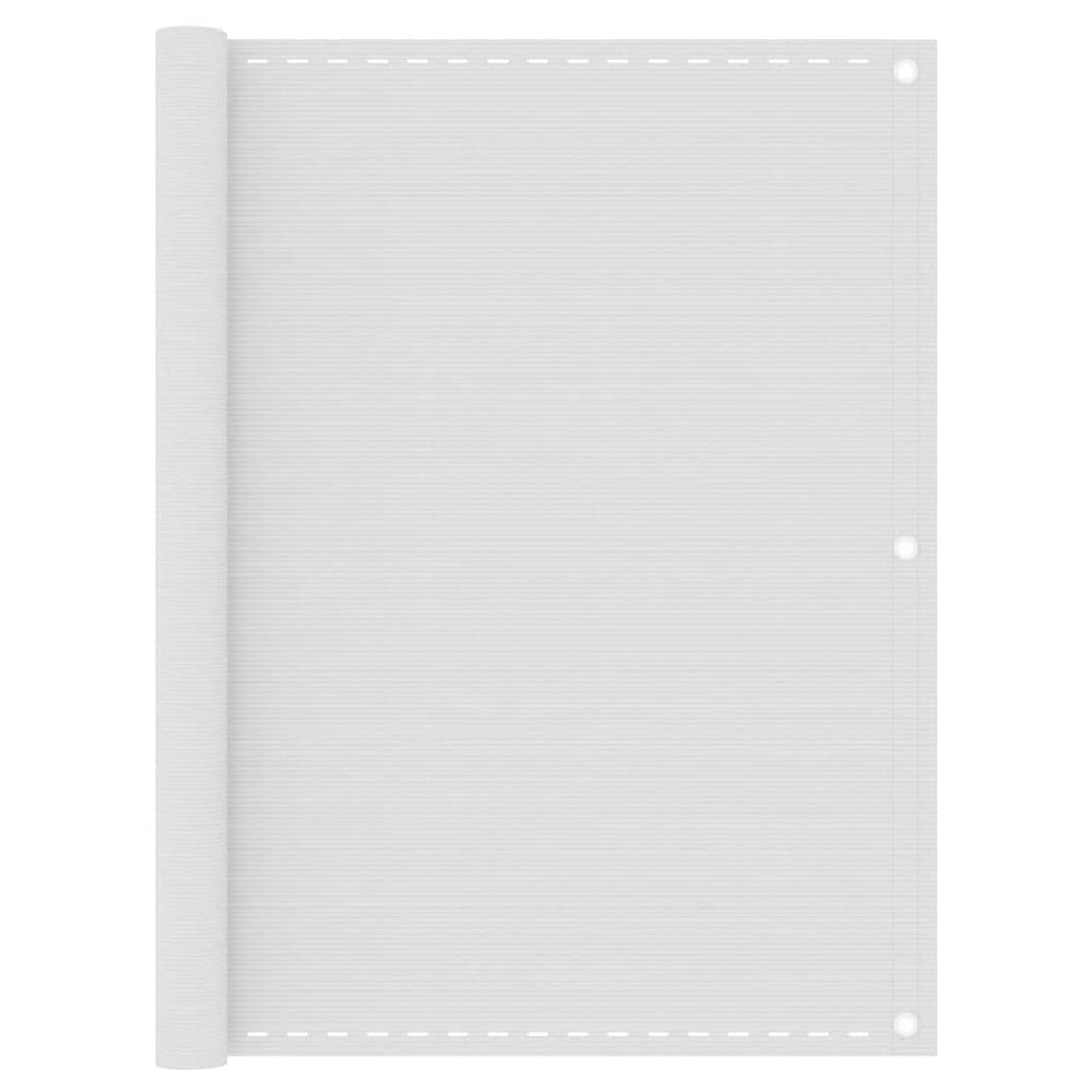 vidaXL Balcony Privacy Screen White 120x500 cm HDPE
