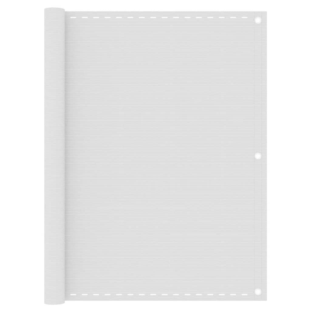 vidaXL Balcony Privacy Screen White 120x500 cm HDPE