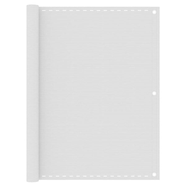 vidaXL Balcony Privacy Screen White 120x500 cm HDPE