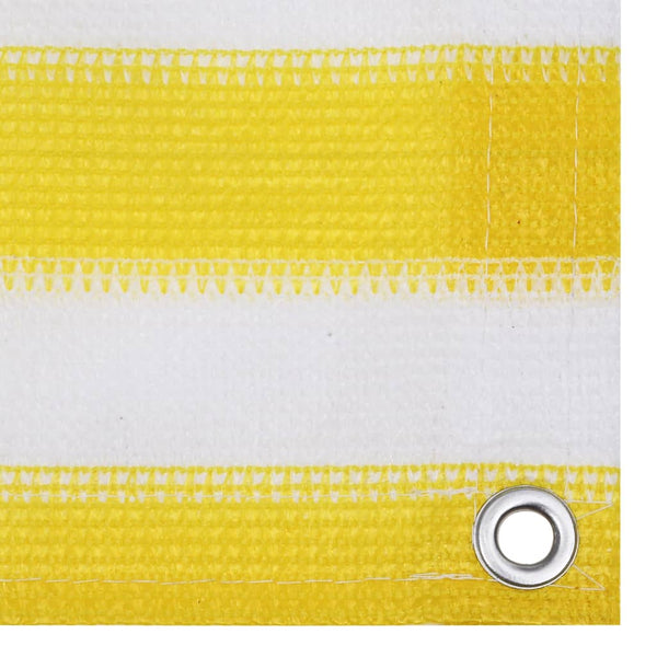 vidaXL Balcony Privacy Screen Yellow and White 120x500 cm HDPE