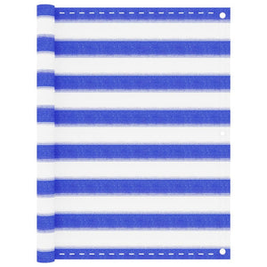 vidaXL Balcony Privacy Screen Blue and White 90x300 cm HDPE