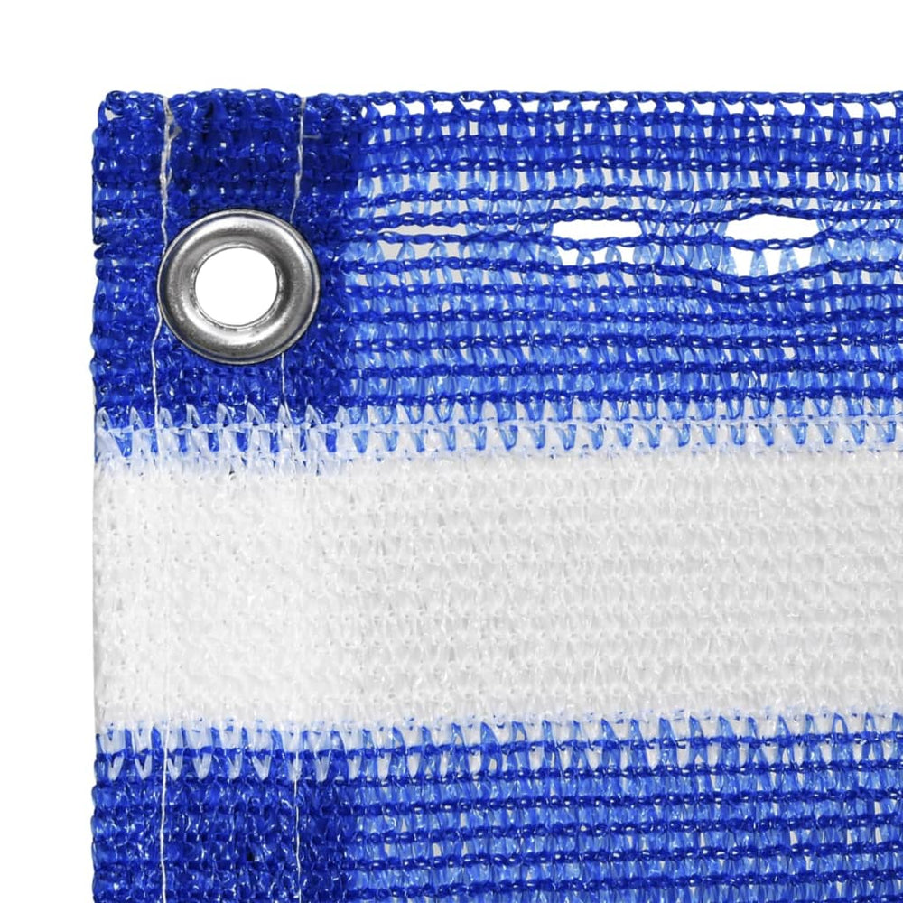 vidaXL Balcony Privacy Screen Blue and White 90x500 cm HDPE