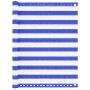 vidaXL Balcony Privacy Screen Blue and White 120x300 cm HDPE