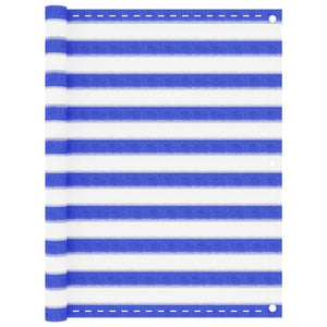vidaXL Balcony Privacy Screen Blue and White 120x400 cm HDPE