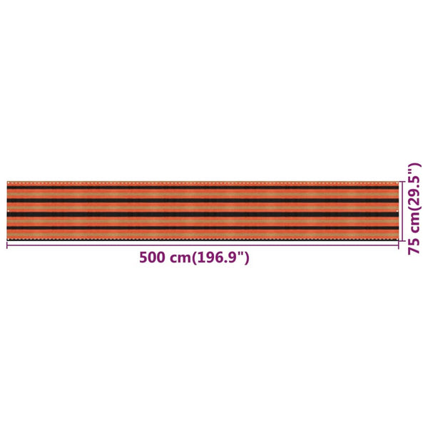 vidaXL Balcony Privacy Screen Multicolored 75x500 cm HDPE