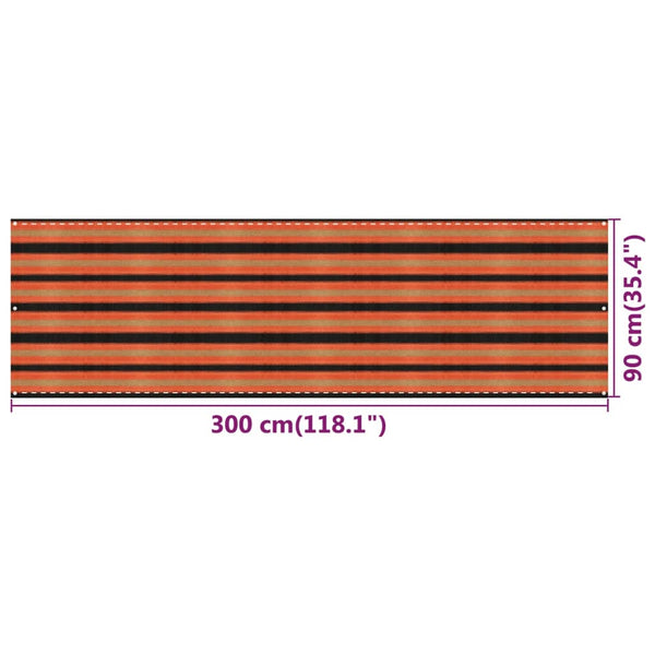 vidaXL Balcony Privacy Screen Multicolored 90x300 cm HDPE