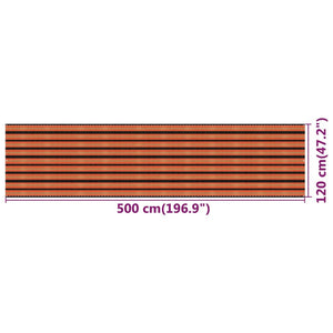 vidaXL Balcony Privacy Screen Multicolored 120x500 cm HDPE